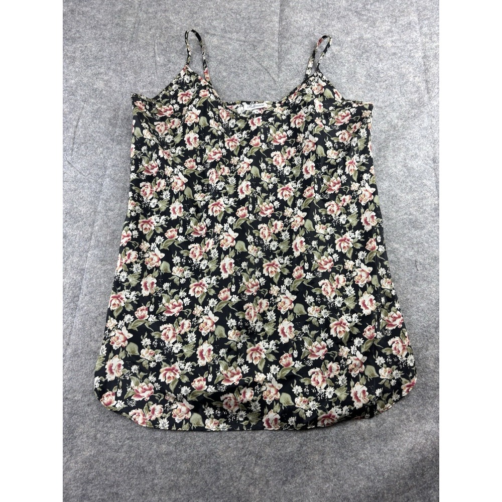 Vintage Womens Size M/L Floral Midi Slip Sleepwear Chemise Lingerie Sexy 90s